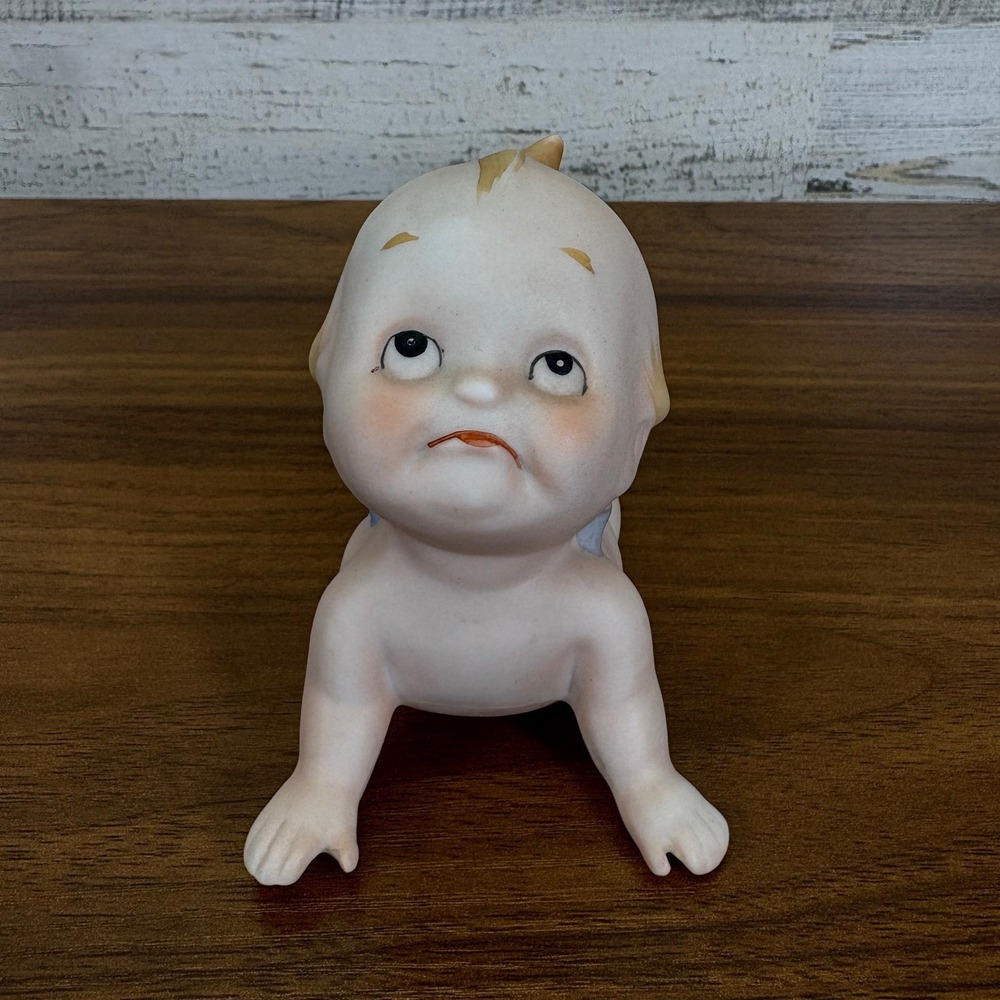 Kewpie Piano baby Doll Figurine Rose O'Neill ‎ Antique Bisque Porcelain Lefton